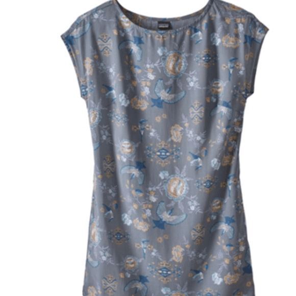 Patagonia Dresses & Skirts - NWT‎ Patagonia Lake Dress Sz XS Village Byrd Hex Grey 100% Tencel